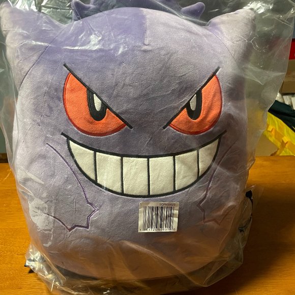 Peluche Gengar Squishmallow 14 Pollici | Pokémon Ufficiale Viola, Nuovo, Per Tutte Le Età